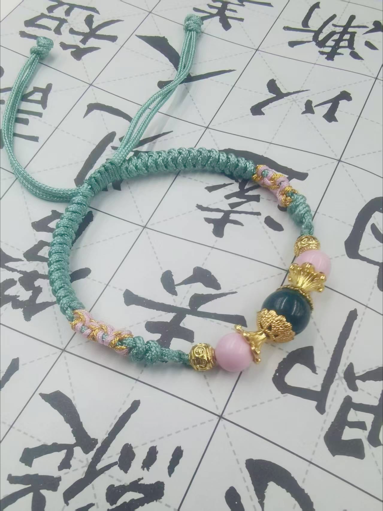 blue apatite queen conch shell crystal bracelet