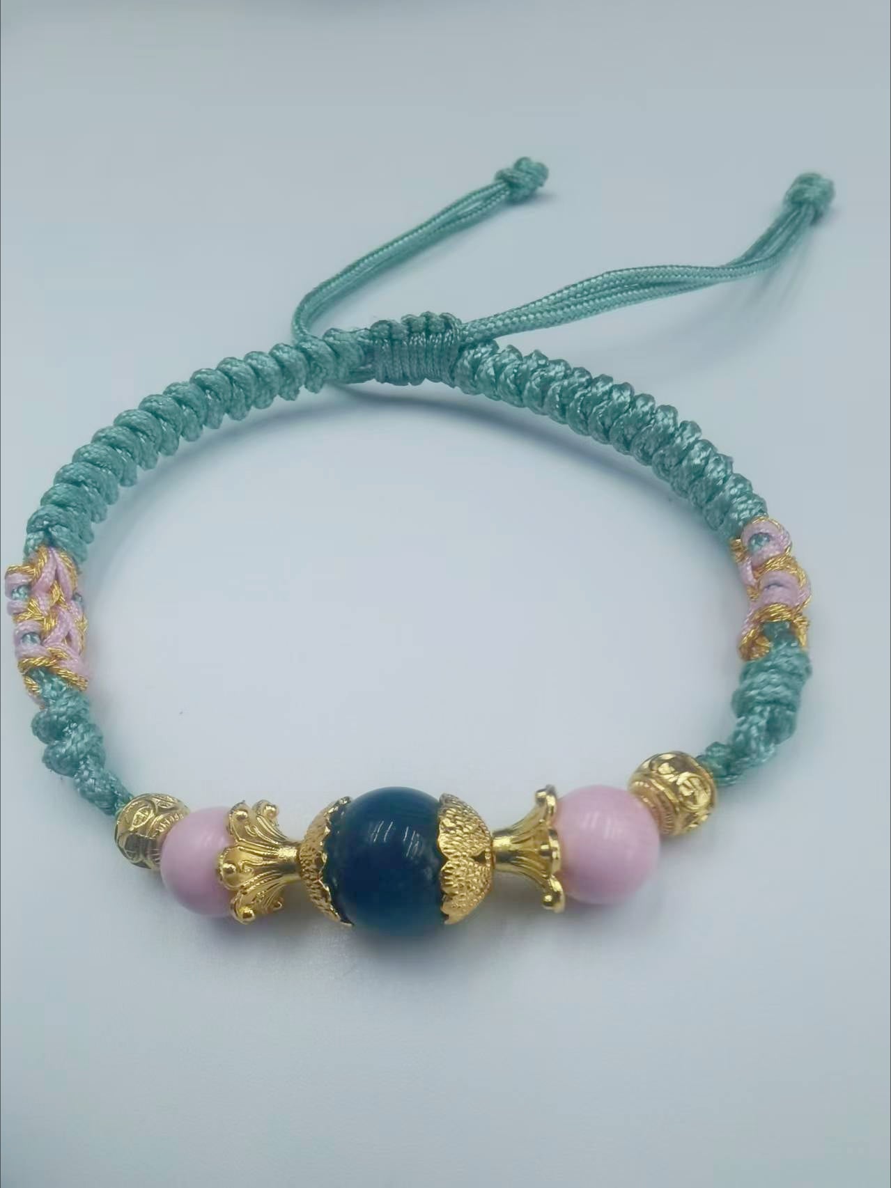 blue apatite queen conch shell crystal bracelet